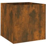 VidaXL Plantenbak 40x40x40 cm Bewerkt Hout Gerookt Eikenkleurig