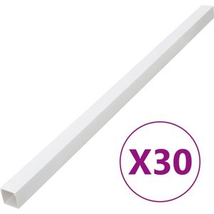 vidaXL Kabelgoot 60x60 mm 30 m PVC