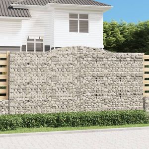 vidaXL Schanskorven 9 st gewelfd 400x50x200/220 cm ijzer