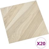 vidaXL Vloerplanken 20 st zelfklevend 1,86 m² PVC gestreept beige