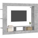 VidaXL Tv-meubel 152x22x113 cm - Bewerkt Hout Betongrijs