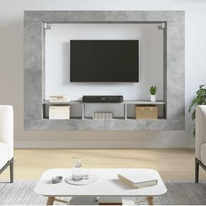 VidaXL Tv-meubel 152x22x113 cm - Bewerkt Hout Betongrijs