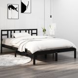 vidaXL-Bedframe-massief-hout-zwart-120x190-cm-4FT-Small-Double