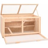 vidaXL Hamsterkooi 89,5x45x45 cm massief vurenhout