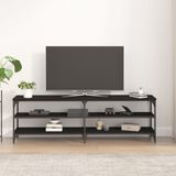 VidaXL TV-meubel 160x30x50 cm - Bewerkt Hout Zwart