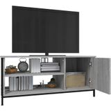 VidaXL Tv-meubel 100x40x45 cm Bewerkt Hout Grijs Sonoma Eikenkleurig