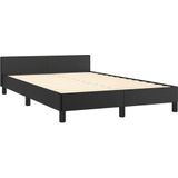 vidaXL Bedframe met hoofdbord kunstleer zwart 120x190 cm