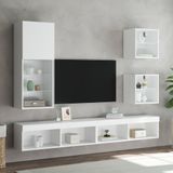vidaXL Tv-meubel met LED-verlichting 40,5x30x102 cm wit