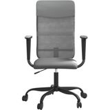 vidaXL Kantoorstoel verstelbare hoogte mesh en kunstleer grijs