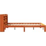 vidaXL - Bedframe - zonder - matras - massief - grenenhout - wasbruinx200 - cm