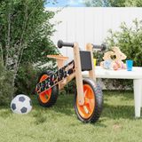 vidaXL Loopfiets voor kinderen oranje met print