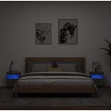 vidaXL Tv-wandmeubels met LED-verlichting 2 st 40x30x40 cm zwart