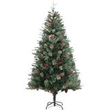 vidaXL Kerstboom met dennenappels 195 cm PVC en PE groen