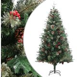 vidaXL Kerstboom met dennenappels 195 cm PVC en PE groen