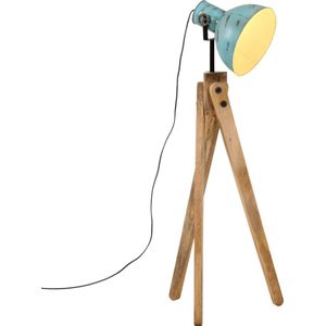 vidaXL Vloerlamp 25 W E27 45x45x120 cm verweerd blauw