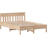 vidaXL Bedframe met hoofdbord massief grenenhout 120x190 cm