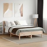 vidaXL Bedframe met hoofdbord massief grenenhout 120x190 cm