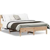 vidaXL Bedframe met hoofdbord massief grenenhout 120x190 cm