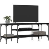 vidaXL Tv-meubel 121x35x45 cm bewerkt hout en ijzer zwart