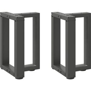vidaXL Salontafelpoten 2 st T-vormig 38x25x(42-43) cm staal antraciet