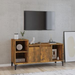 vidaXL-Tv-meubel-100x35x55-cm-bewerkt-hout-gerookt-eikenkleurig