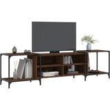 vidaXL Tv-meubel 203x37x50 cm bewerkt hout bruin eikenkleur