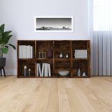 vidaXL-Boekenkast-66x30x130-cm-bewerkt-hout-gerookt-eikenkleurig