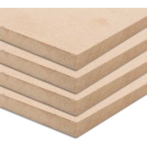 vidaXL MDF platen vierkant 60x60 cm 25 mm 4 st