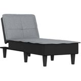 VidaXL Chaise Longue Stof Lichtgrijs