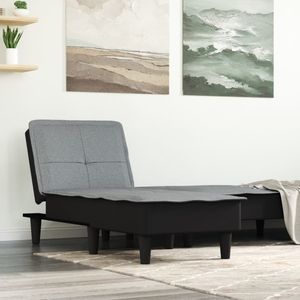 VidaXL Chaise Longue Stof Lichtgrijs