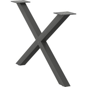 vidaXL - Salontafelpoten - 2 - st - X-vormigx(42) - cm - staal - antraciet