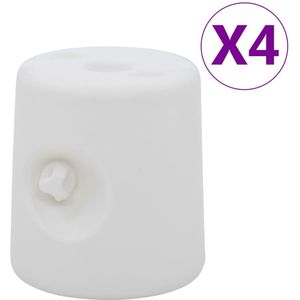 VidaXL Prieelgewichten 4 st PE Wit - Stabiele en praktische gewichten voor uw prieel