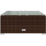 vidaXL 9-delige Loungeset met kussens poly rattan bruin