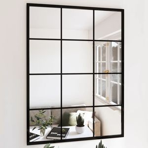 vidaXL-Wandspiegel-80x60-cm-metaal-zwart