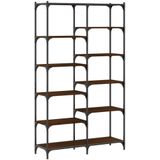 VidaXL Boekenrek 100x32x170 cm - Bewerkt Hout & IJzer - Bruineikenkleurig