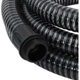 vidaXL Zuigslang met messing koppelingen 1,1'' 4 m PVC zwart