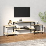 VidaXL Tv-meubel 157x35x52 cm - Bewerkt Hout - Sonoma Eikenkleurig