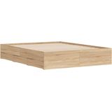 vidaXL Bedframe met lades bewerkt hout sonoma eikenkleurig 140x200 cm