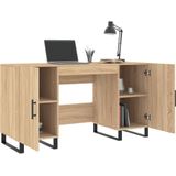 vidaXL-Bureau-140x50x75-cm-bewerkt-hout-sonoma-eikenkleurig