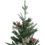 vidaXL Kerstboom met dennenappels 225 cm PVC en PE groen