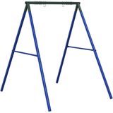 vidaXL Schommelframe voor buiten met 2 ophanghaken staal blauw