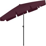 vidaXL Strandparasol 200x125 cm bordeauxrood