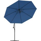 VidaXL Zweefparasol Aluminium Paal 350 cm Blauw