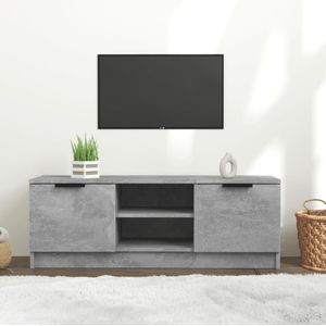 VidaXL Tv-meubel 102x35x36,5 cm Bewerkt Hout Betongrijs