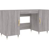 VidaXL Bureau 140x50x75 cm Bewerkt Hout Grijs Sonoma Eiken