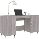 VidaXL Bureau 140x50x75 cm Bewerkt Hout Grijs Sonoma Eiken