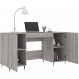 VidaXL Bureau 140x50x75 cm Bewerkt Hout Grijs Sonoma Eiken