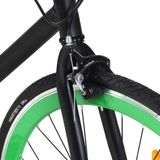 vidaXL Fiets met vaste versnelling 700 c 51 cm zwart en groen