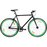 vidaXL Fiets met vaste versnelling 700 c 51 cm zwart en groen