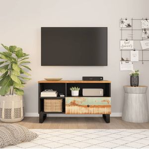 VidaXL TV-meubel 80x33x46 cm Massief & Bewerkt Hout